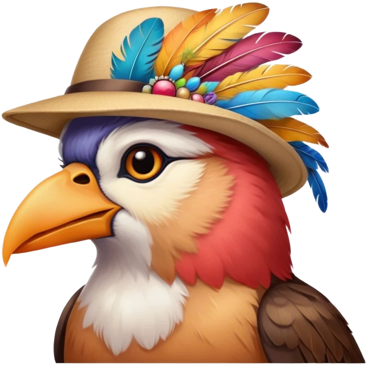 bird with hat emoji