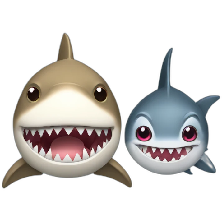 Shark and tuna emoji