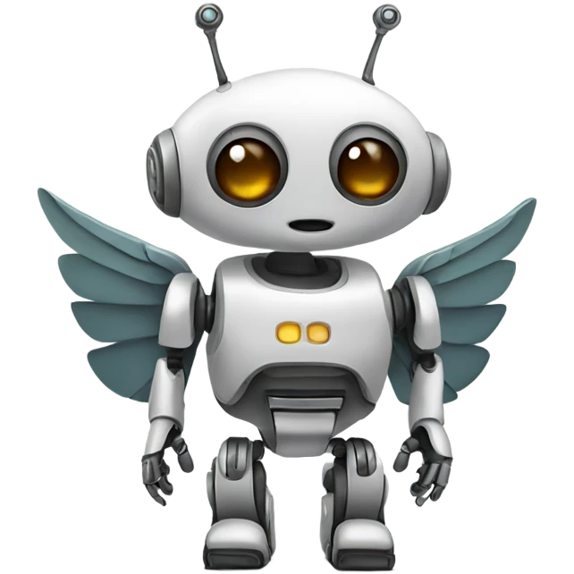 cute robot with wings emoji