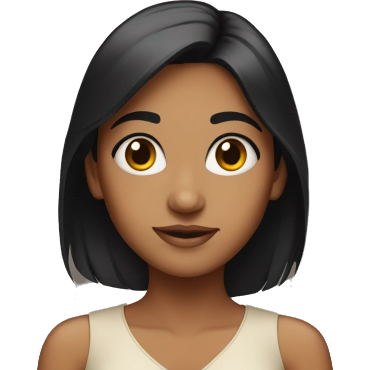 pretty indian girl with black hair  emoji
