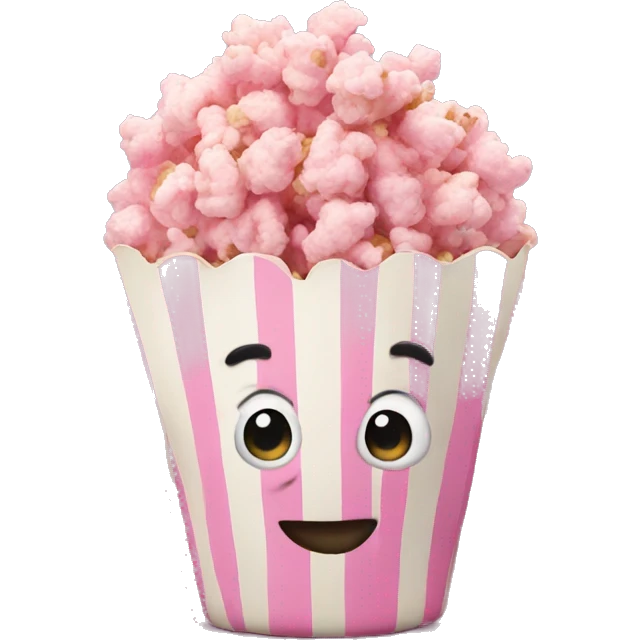 pink popcorn emoji