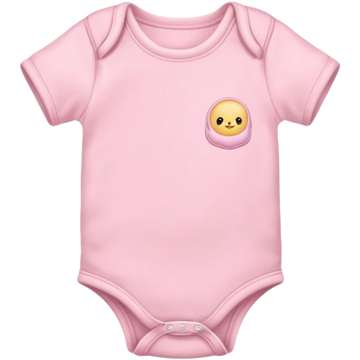 Plain pink pastelbaby’s onesie shirt emoji