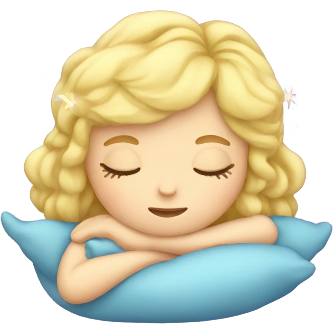 Blond fairy sleeping  emoji