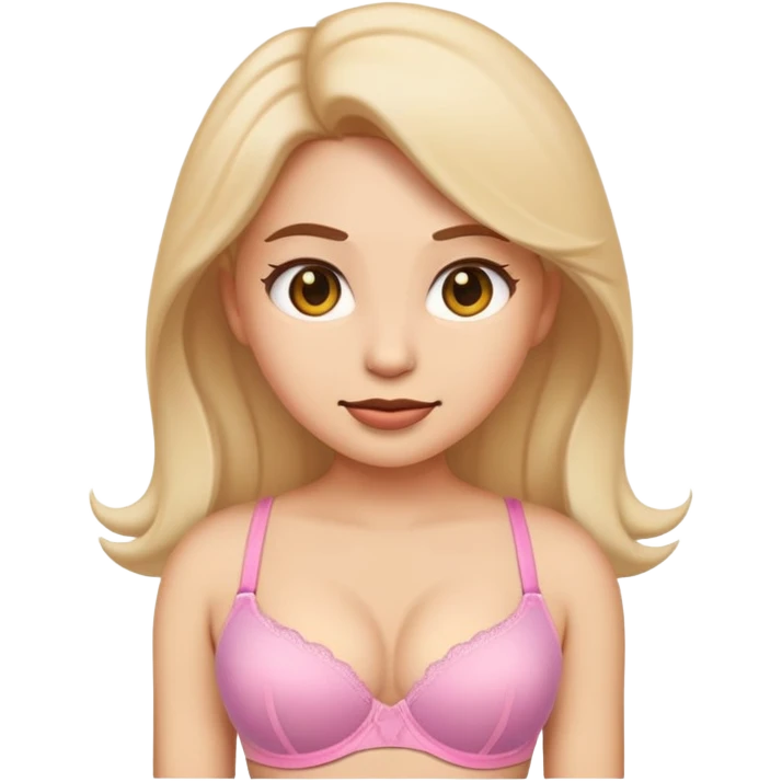 Female emoji wearing a bra emoji