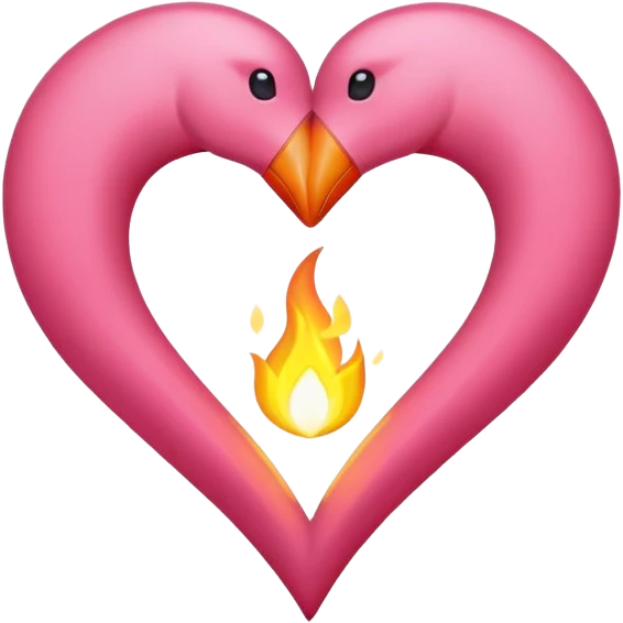 Cœur enflammé rose  emoji