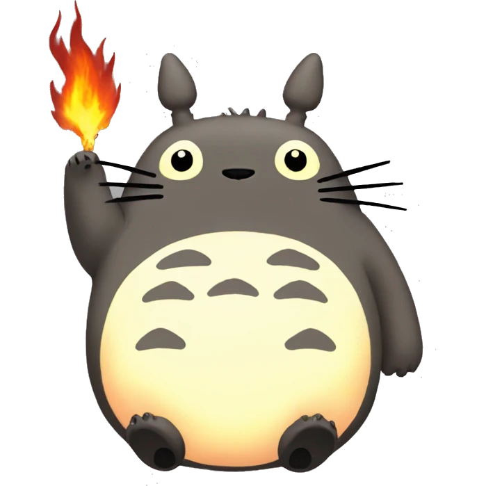 Totoro fire emoji