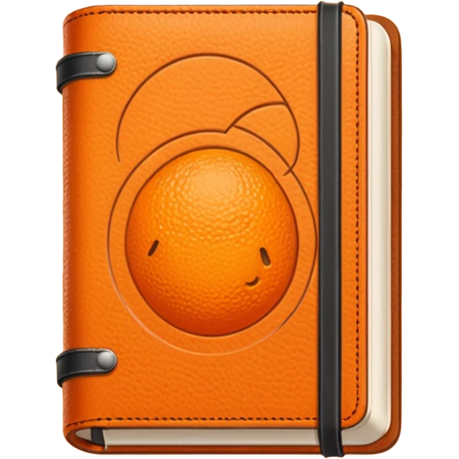 orange color simple diary emoji