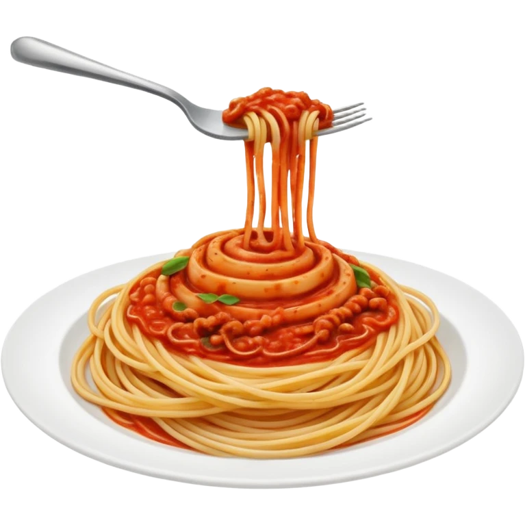 pasta swirl of spaghetti all'assasina, no fork emoji