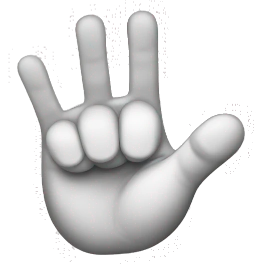 make a smiley face with three fingers thumb index and middle emoji