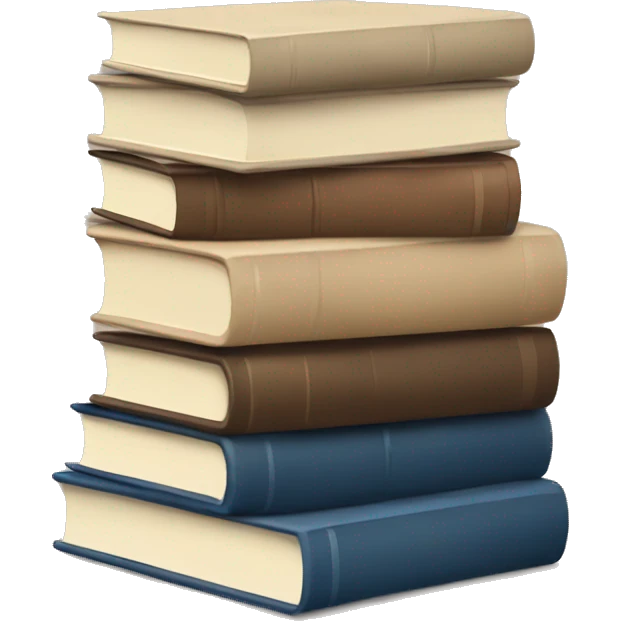 Beige stack of books emoji