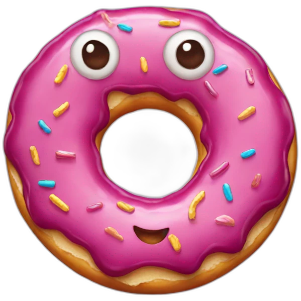 super happy donut emoji