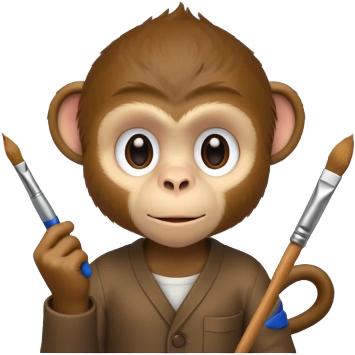 artist monkey emoji
