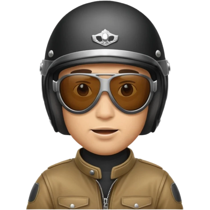 man wearing motorcycle helmet and sunglasses, no mouth emoji