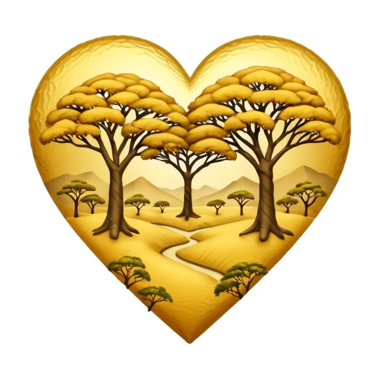 savanna themed heart emoji