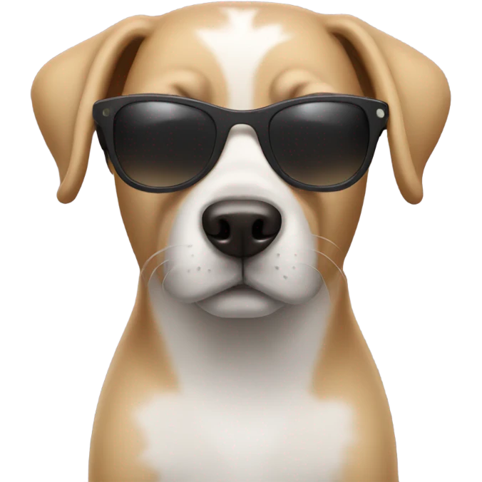 Dog with sunglasses emoji