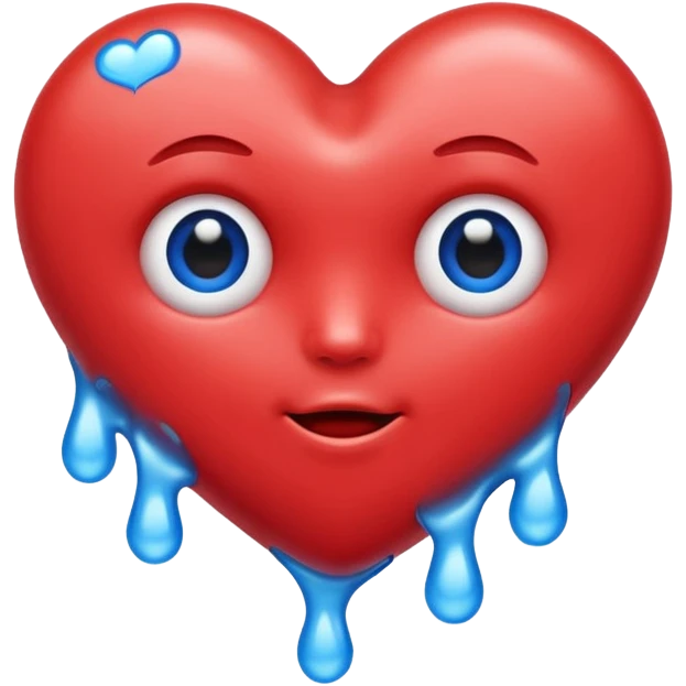 Melting heart with loving eyes emoji
