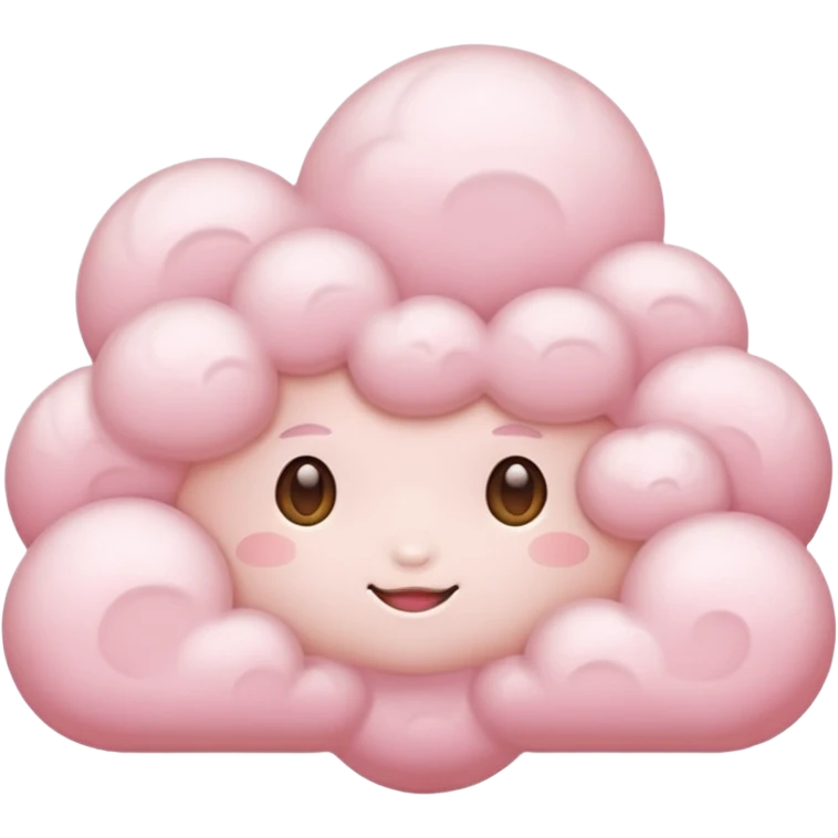 A soft pink cloud  emoji