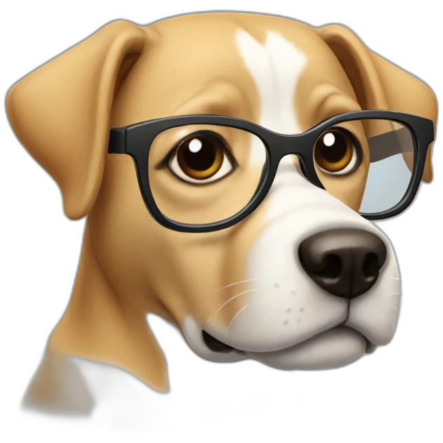 Dog with glasses emoji
