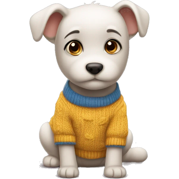 heartfelt smile in sweater on all fours emoji