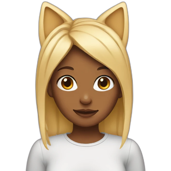 Girl with cat ears on head emoji