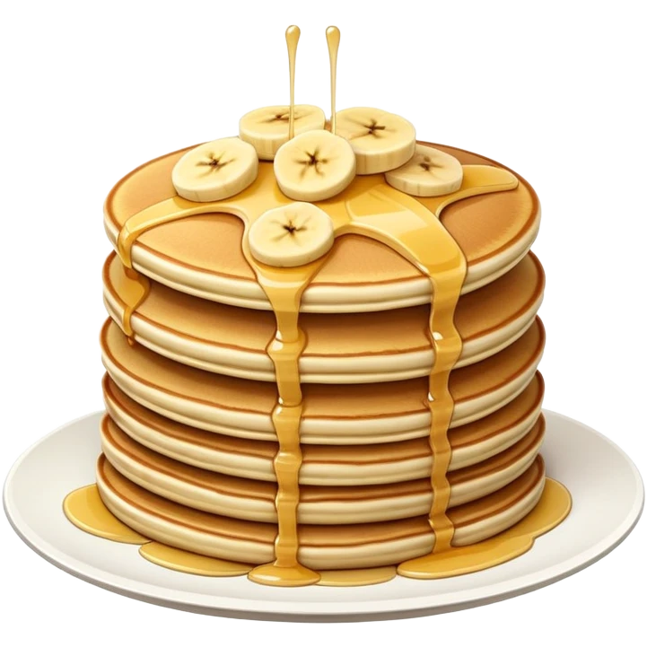 Pancakes with banana emoji