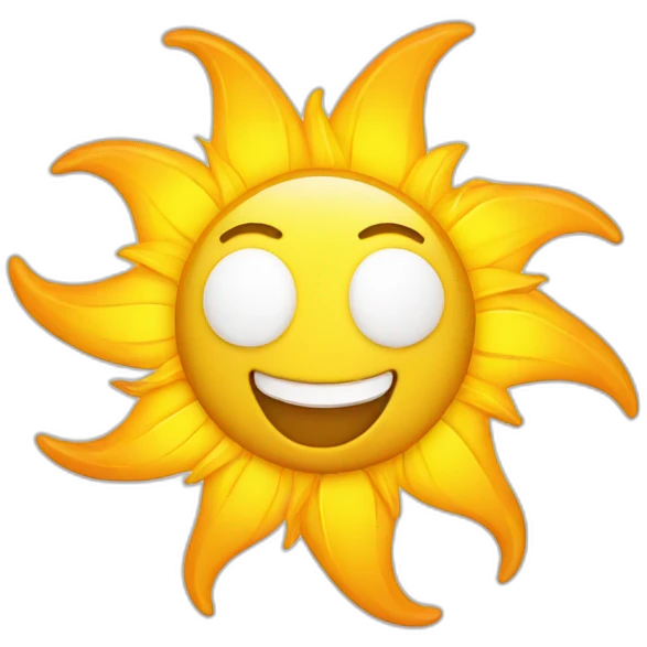 happy sun character  emoji