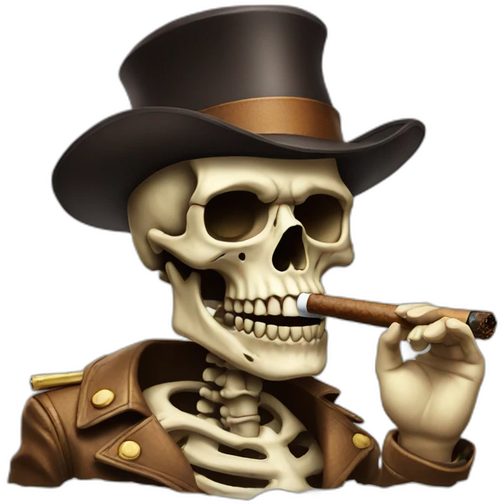skull smoking a cigar emoji