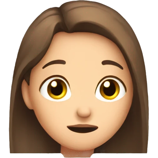 Brown hair girl face palm emoji