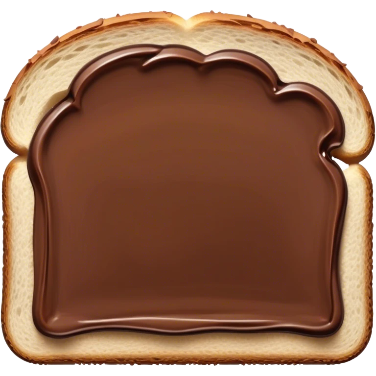 slice of bread covered in nutella spread emoji