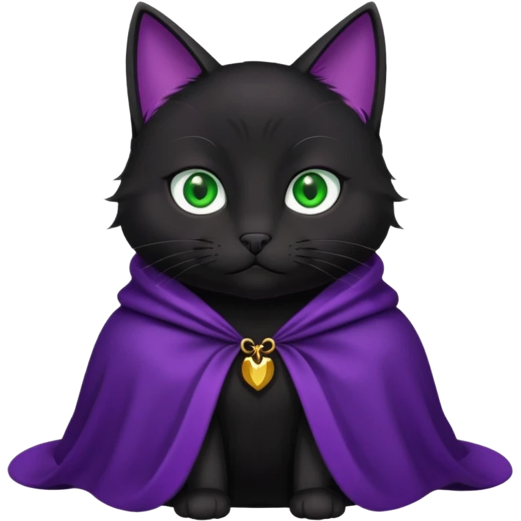 wblack cat in purple cloak emoji