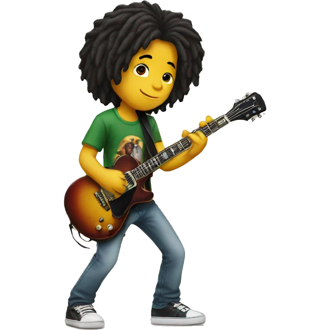 body Bob marley kid with guitar emoji