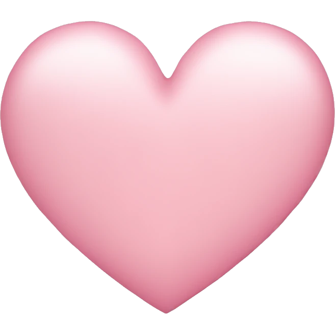 Soft pink heart emoji