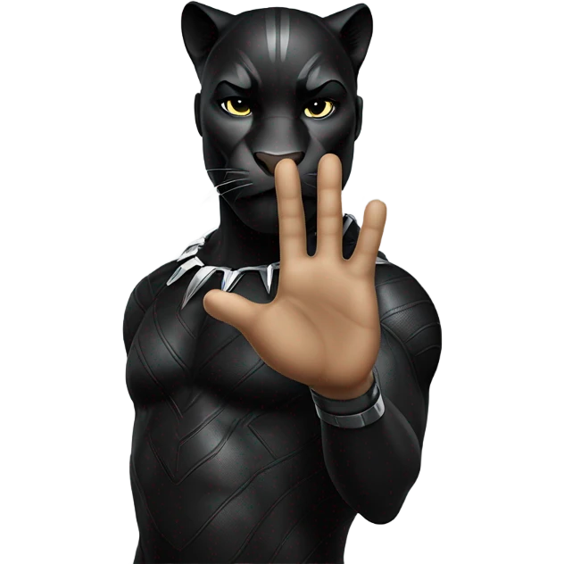 black panther holding up ok sign emoji