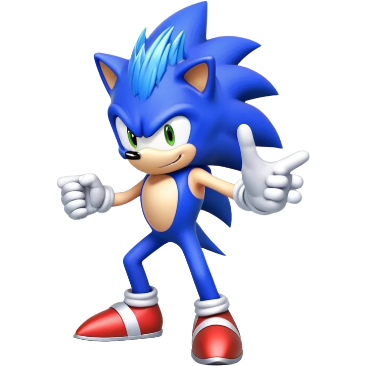 Sonic the blue hedgehog emoji
