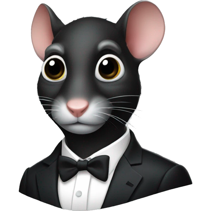 James bond as a black rat emoji