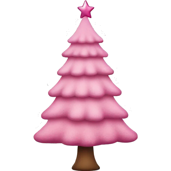 Pink Christmas tree emoji