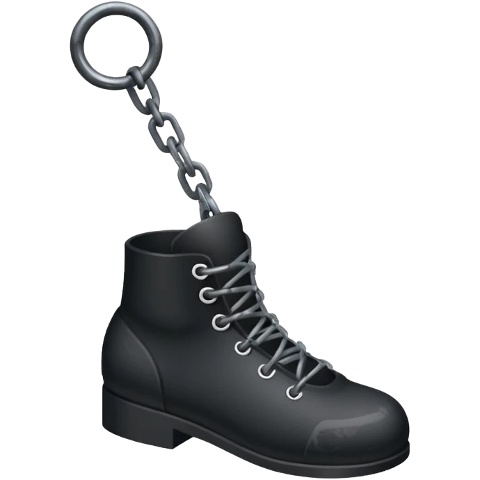 prison ball and chain with ankle cuff black simple emoji