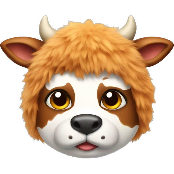 cow in a fox fur coat emoji