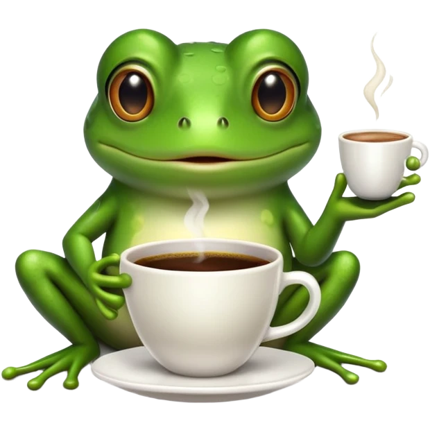 Frog with espresso  emoji