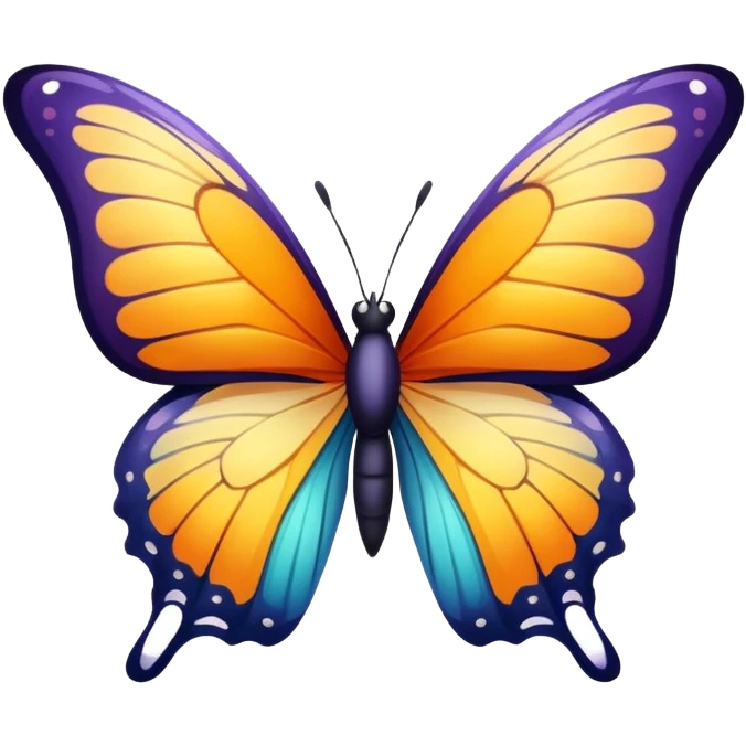Butterfly around emoji