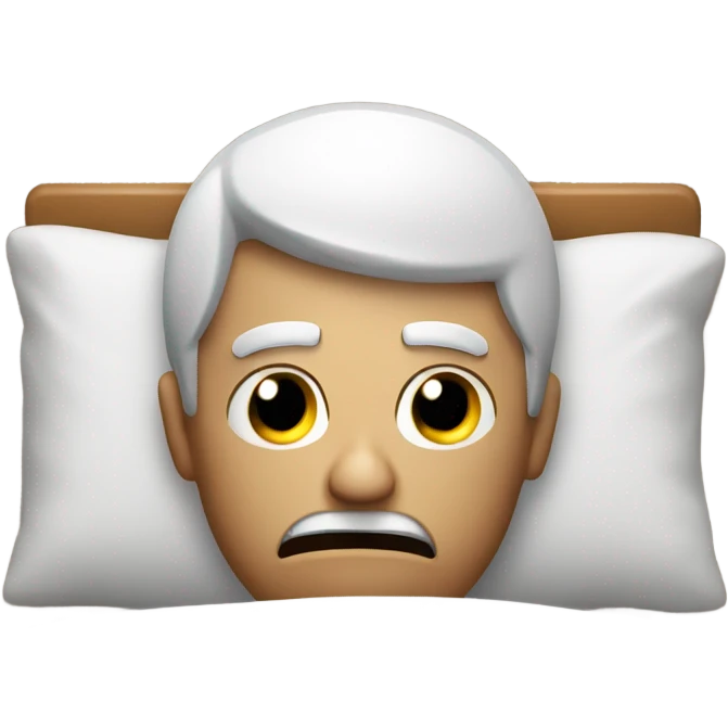 Angry man laying in bed  emoji