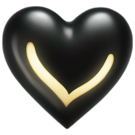 Shiny Black Heart emoji