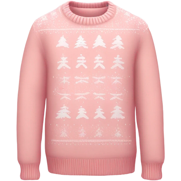 Light pink Christmas sweater  emoji