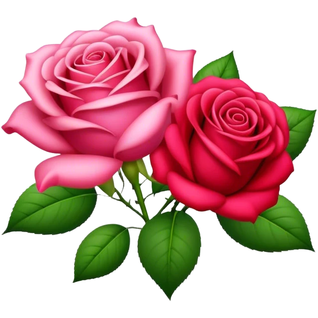 Rote Rose und rosa Lilien emoji