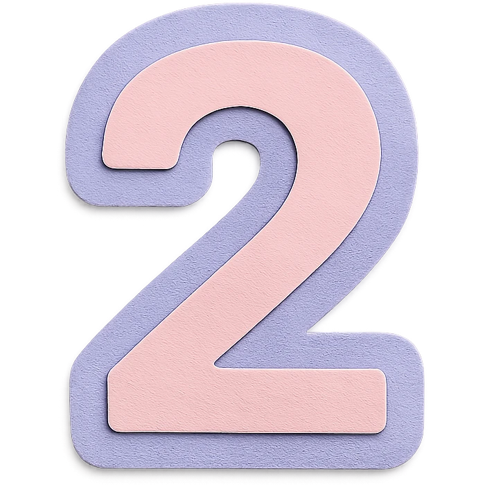 soft pastel simple number icon for bullet journal emoji