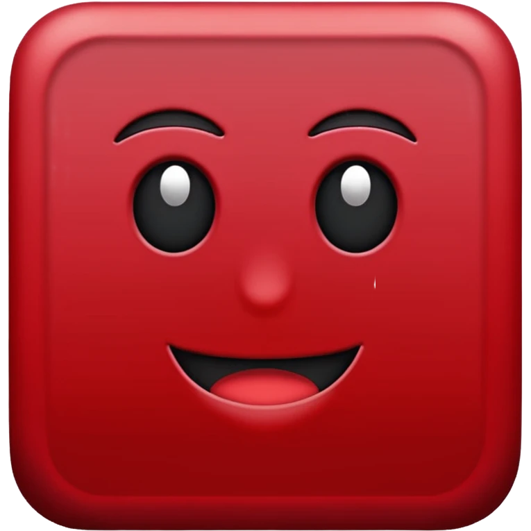 a text which is written in dark red color with square border also of red color emoji