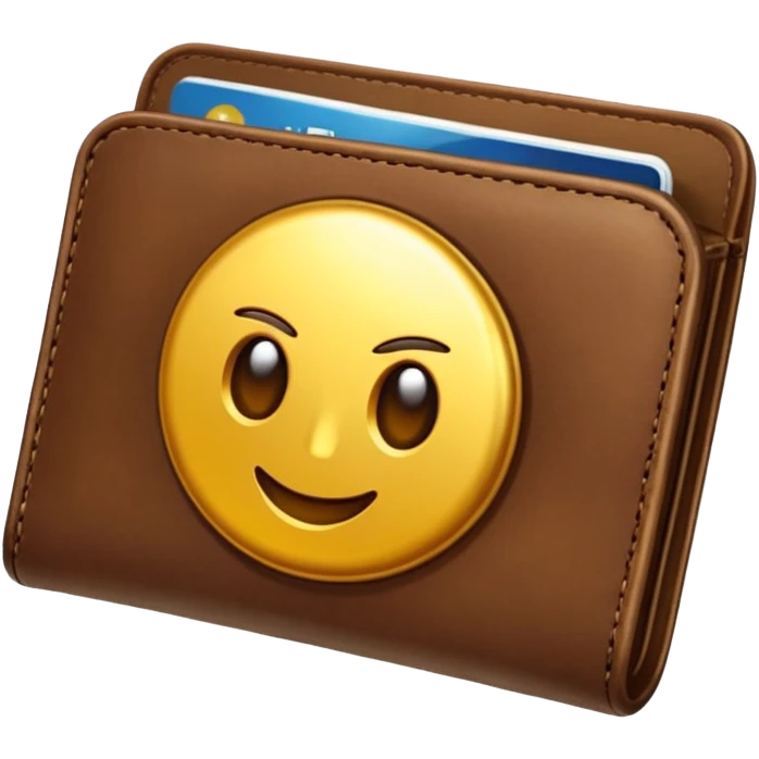 Billetera con un simbolo de honestidad en el medio emoji