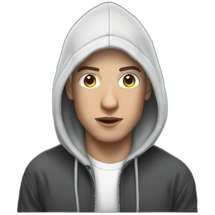 Eminem wearing a hoodie emoji