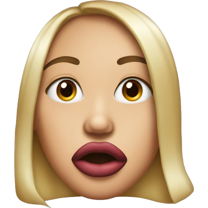 Baddie emoji with big lips emoji