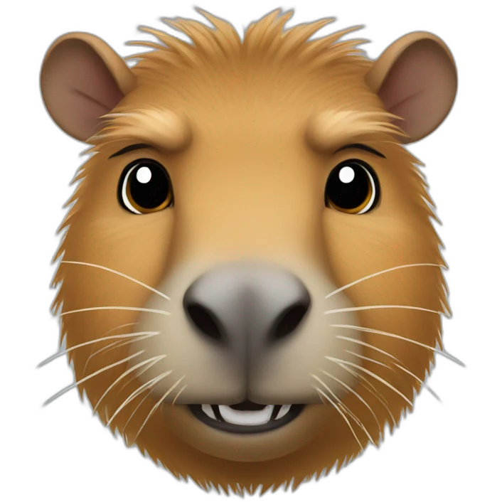 capybara with an angry mark on its head emoji